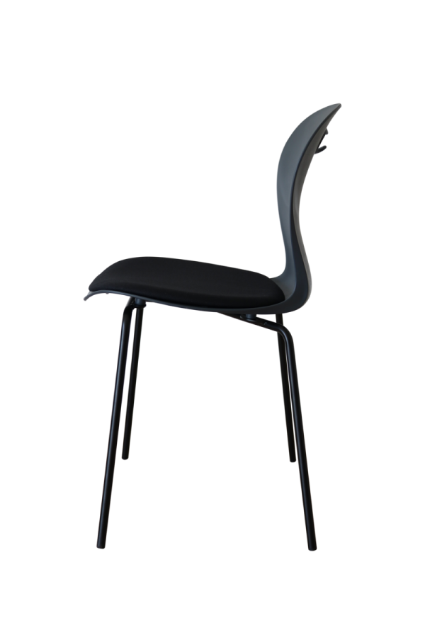 KAROLINE Stackable chair with seat cushion Upcycled plastic