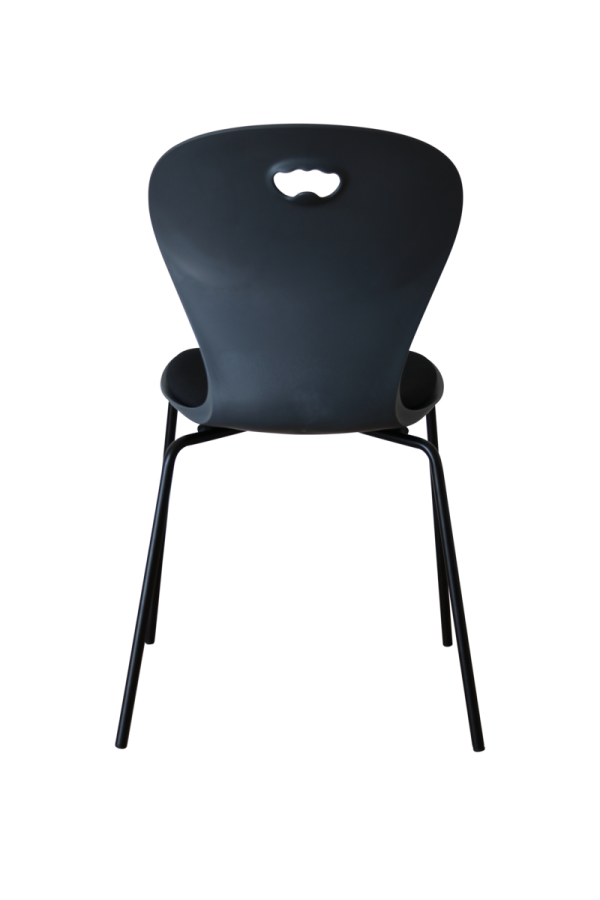 KAROLINE Stackable chair with seat cushion Upcycled plastic