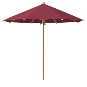 Teakwood Wooden Parasol Ø300cm without frieze edge
