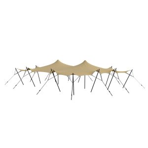 Stretch tent 9x9m - SAND - complete