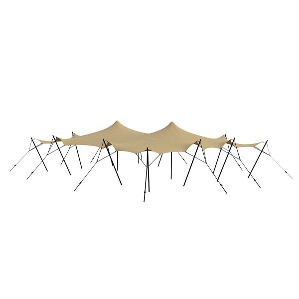 Stretch tent 9x9m - SAND - complete
