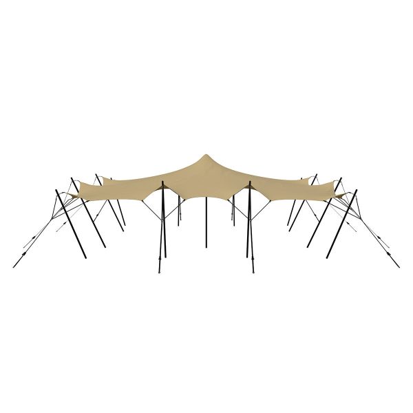 Stretch tent 9x9m - SAND - complete