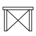 Foldable tables udendoers