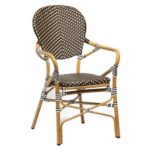 Magda - Café chair with armrests - Woven