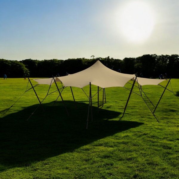 Stretch tent 6x6m - SAND - Complete
