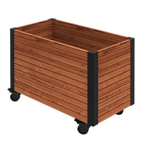 Cubic Flower Box w/wheels ThermoWood®