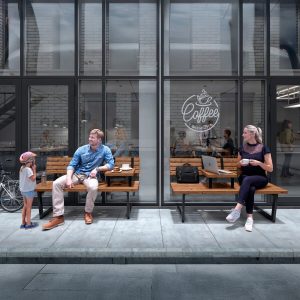 Relax Bench incl. hanging table ThermoWood®