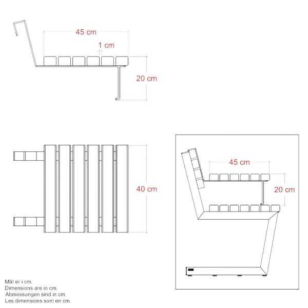 Relax Bench incl. hanging table ThermoWood®