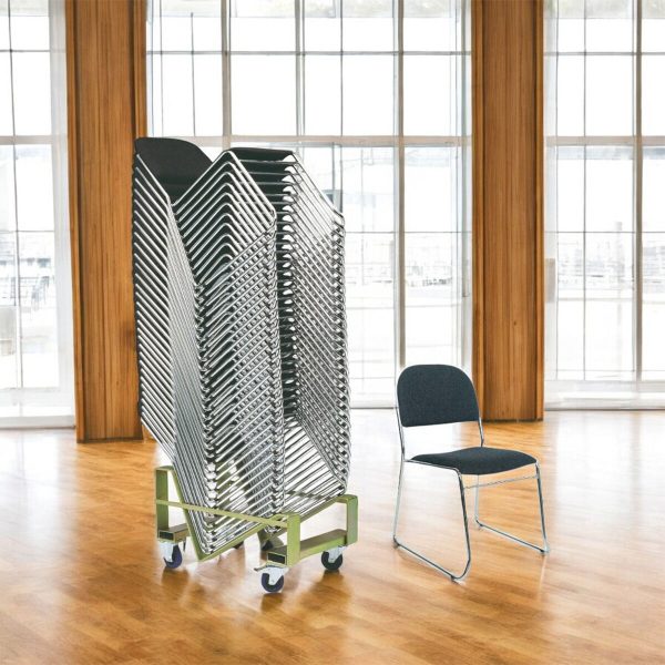 30 Trend Økonomi stabelstole i sort/krom inkl. stolevogn