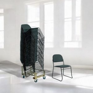 30 Trend Økonomi stabelstole i sort/sort inkl. stolevogn