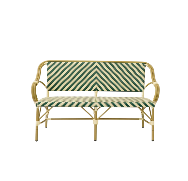 Paris - Café bench with armrests - Woven