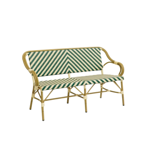 Paris - Café bench with armrests - Woven