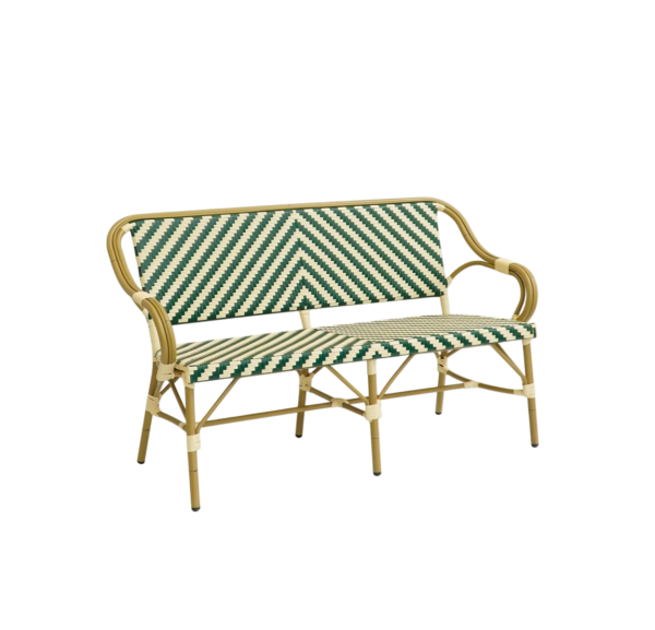 Paris - Café bench with armrests - Woven