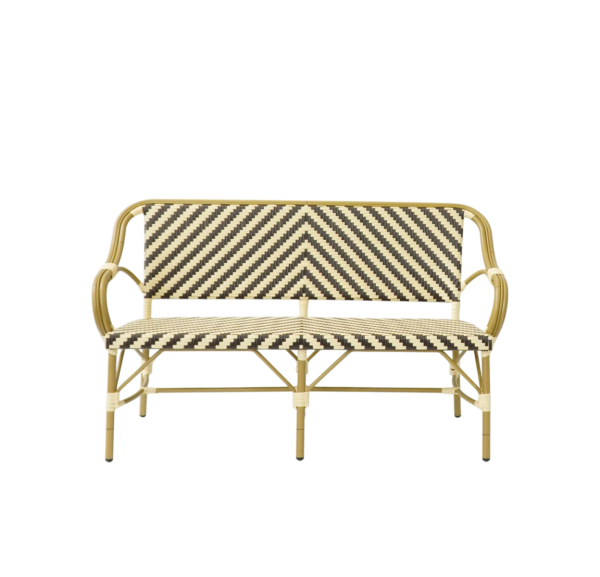 Paris - Café bench with armrests - Woven
