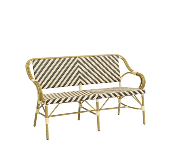 Paris - Café bench with armrests - Woven