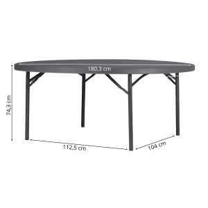 Zown New Classic – round foldable table Planet Ø180 cm
