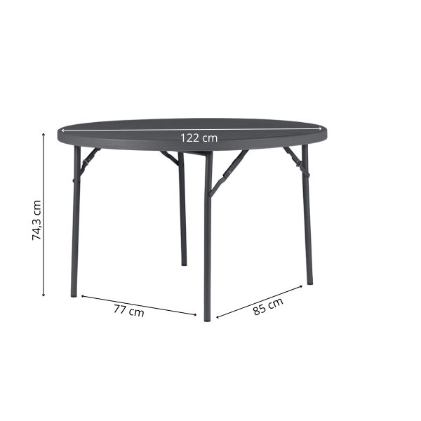 Zown New Classic – round foldable table Planet Ø120 cm