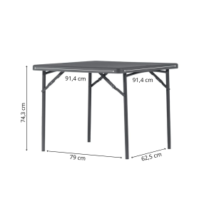 Zown New Classic - foldable table XXL 90x90 cm