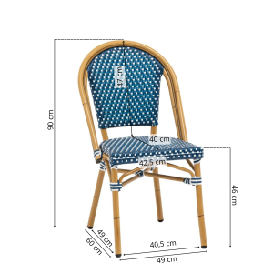 West Coast Blue - Café Chair - Weave