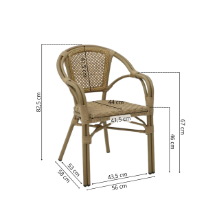 Malaga Café Chair – wicker
