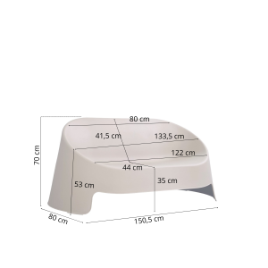 Lounge sofa, stackable