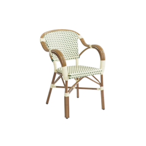 Herning - Café chair with armrests - Woven