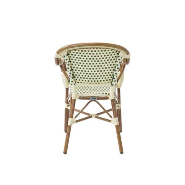 Herning - Café chair with armrests - Woven