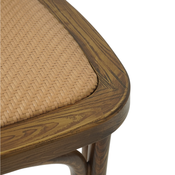 Crossback chair with woven seat PP