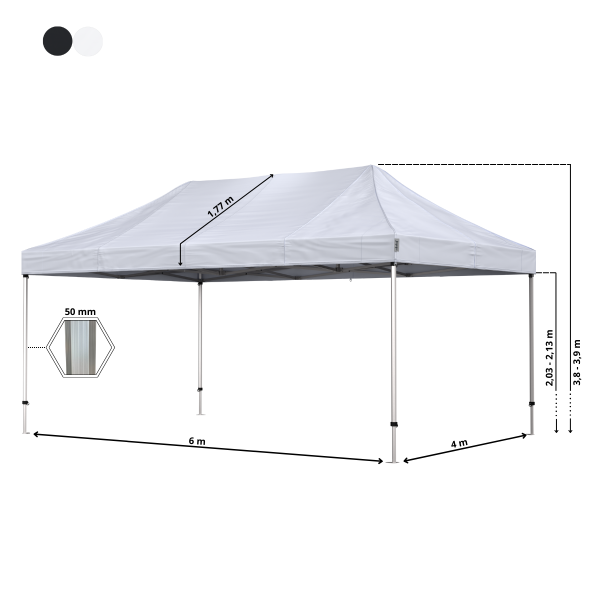 Standup Tent Complete 4x6m HEXA Heavy Duty
