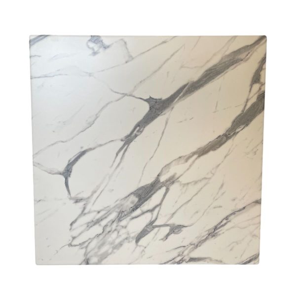 Carrara marble look table top square