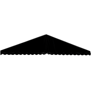 Gable Triangle 12m, Black PVC