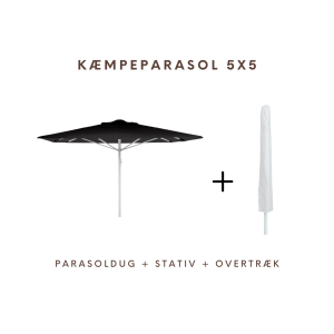 Giant parasol - 5x5m w/o frieze edge - NEW
