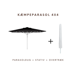 Giant parasol - 4x4m without frieze - NEW