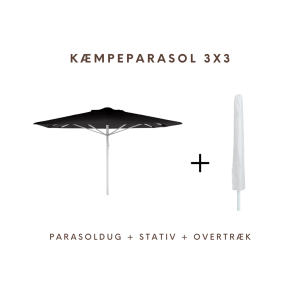 Giant parasol - 3x3m without frieze - NEW