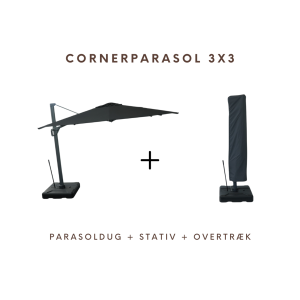 Corner Parasol v.2 3x3m 280gr/m2 Polyester cover - NEW