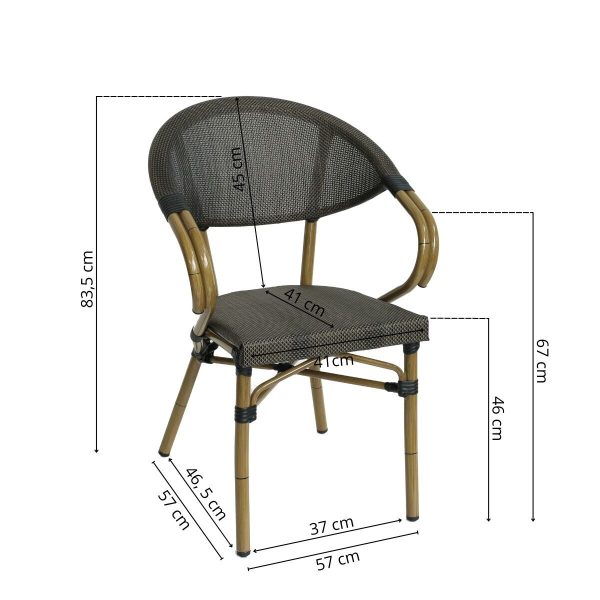 Paris 2 - Café chair with armrests