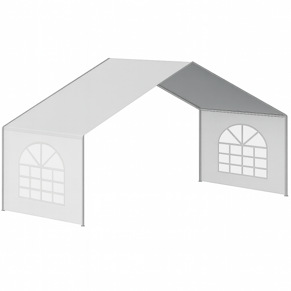 Extension tent SEMI-PRO 6x2m including sides and roof