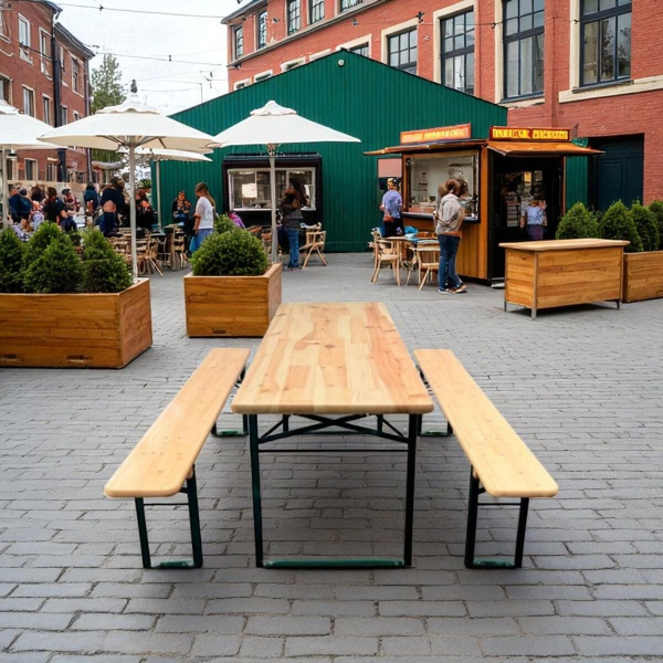 Standard table/bench set 220x67cm
