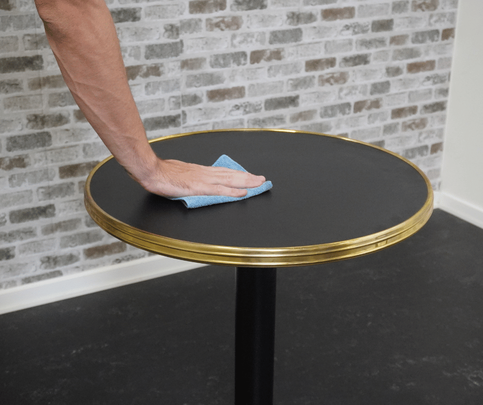 Cleaning, care, and maintenance of table tops