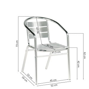 Madrid - Cafe chair - Aluminium