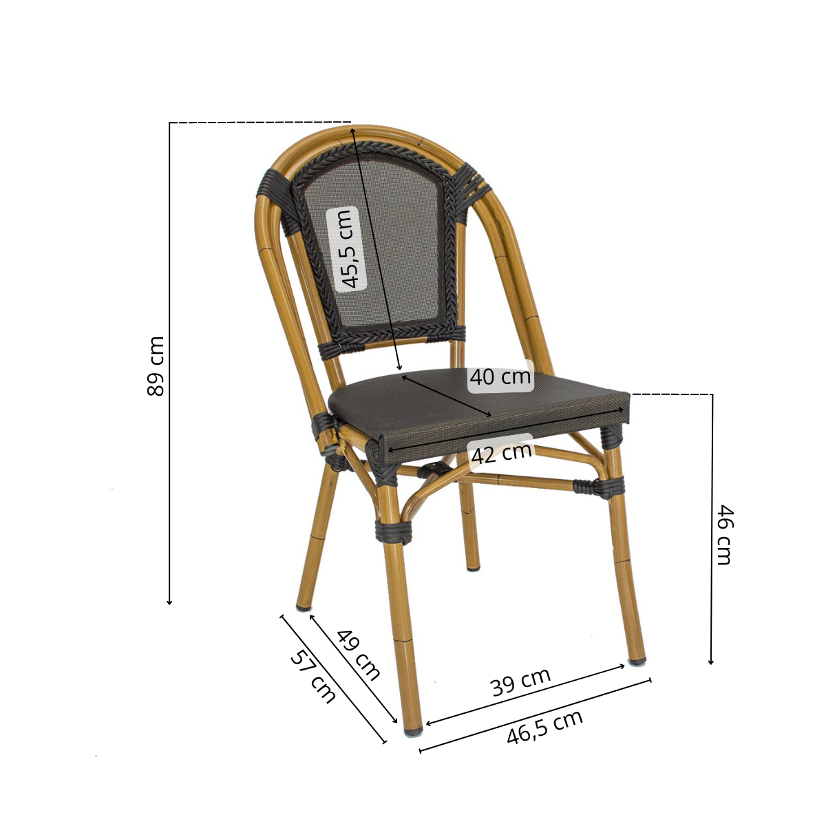 Paris 4 - Cafe chair - Textylene