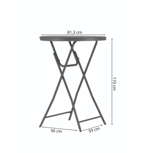 Zown New Classic - foldable table Cocktail Ø80 cm