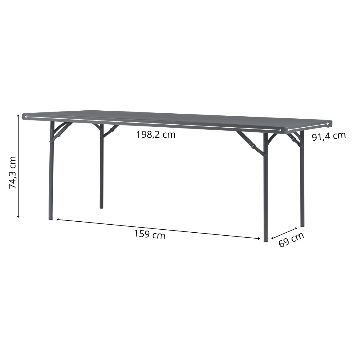 Zown New Classic - klapbord XXL 200x90 cm