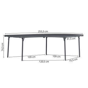 Zown New Classic - foldable table XXL Moon