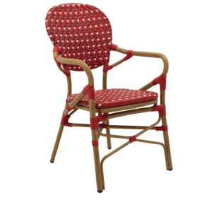 Agnes - Cafe chair with armrests - Woven