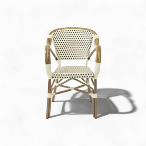 Herning - Cafe chair with armrests - Woven