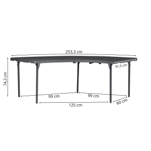 Zown New Classic - foldable table XL Moon