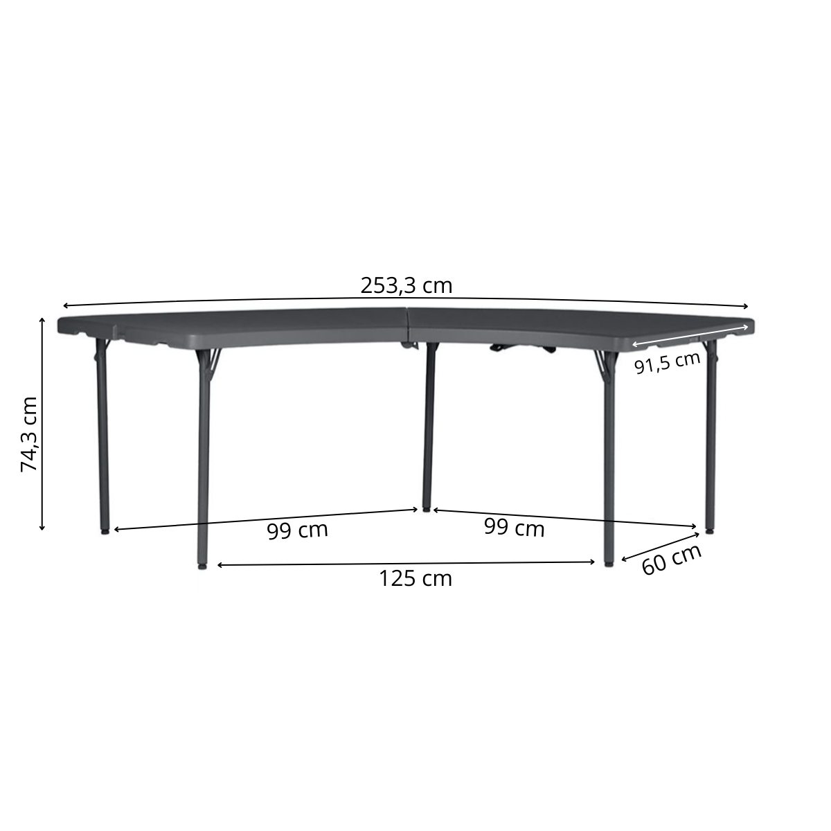 Zown New Classic - foldable table XL Moon