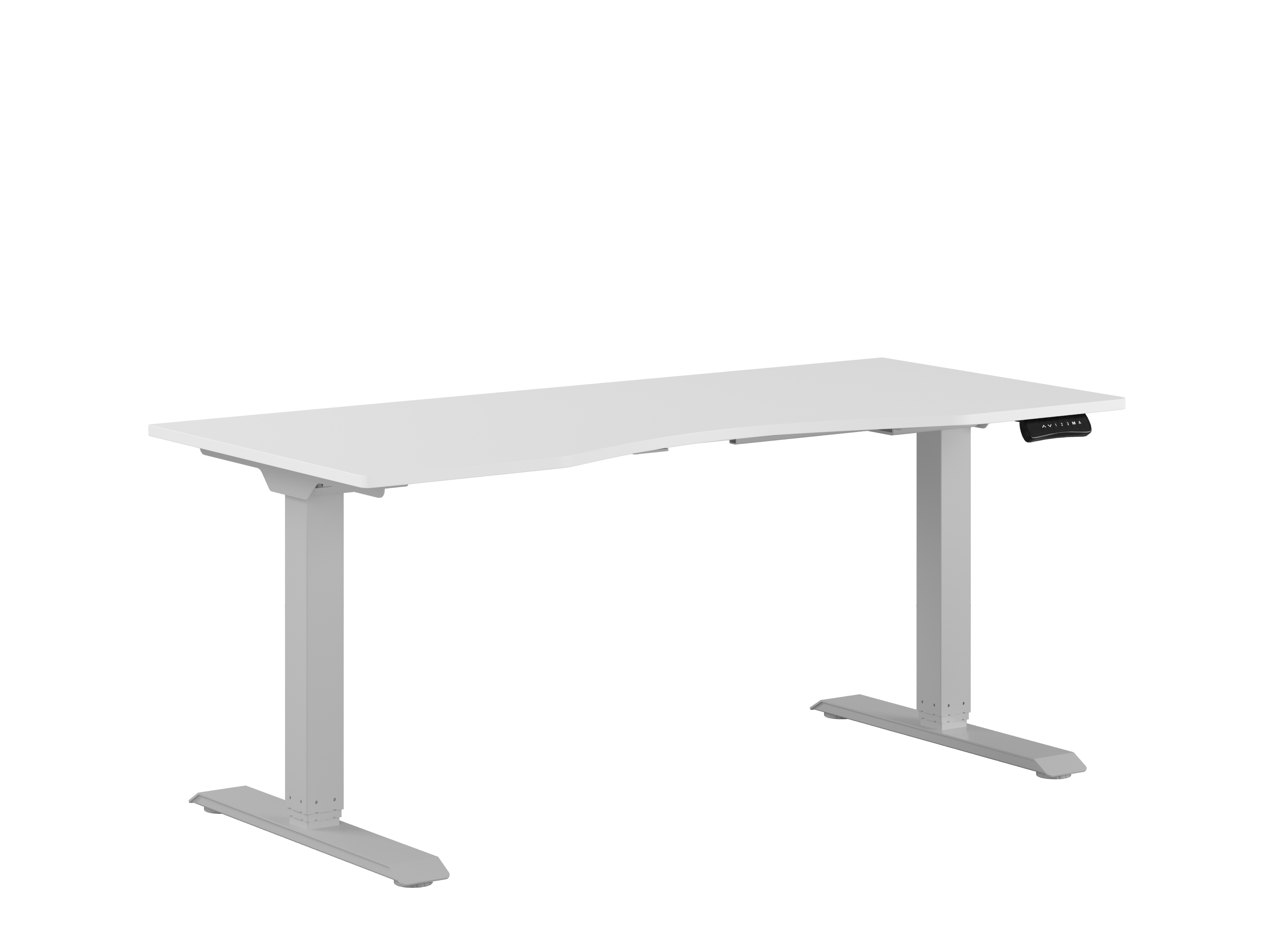 Premium Height Adjustable Table with 2 motors and belly cutout 160x80cm