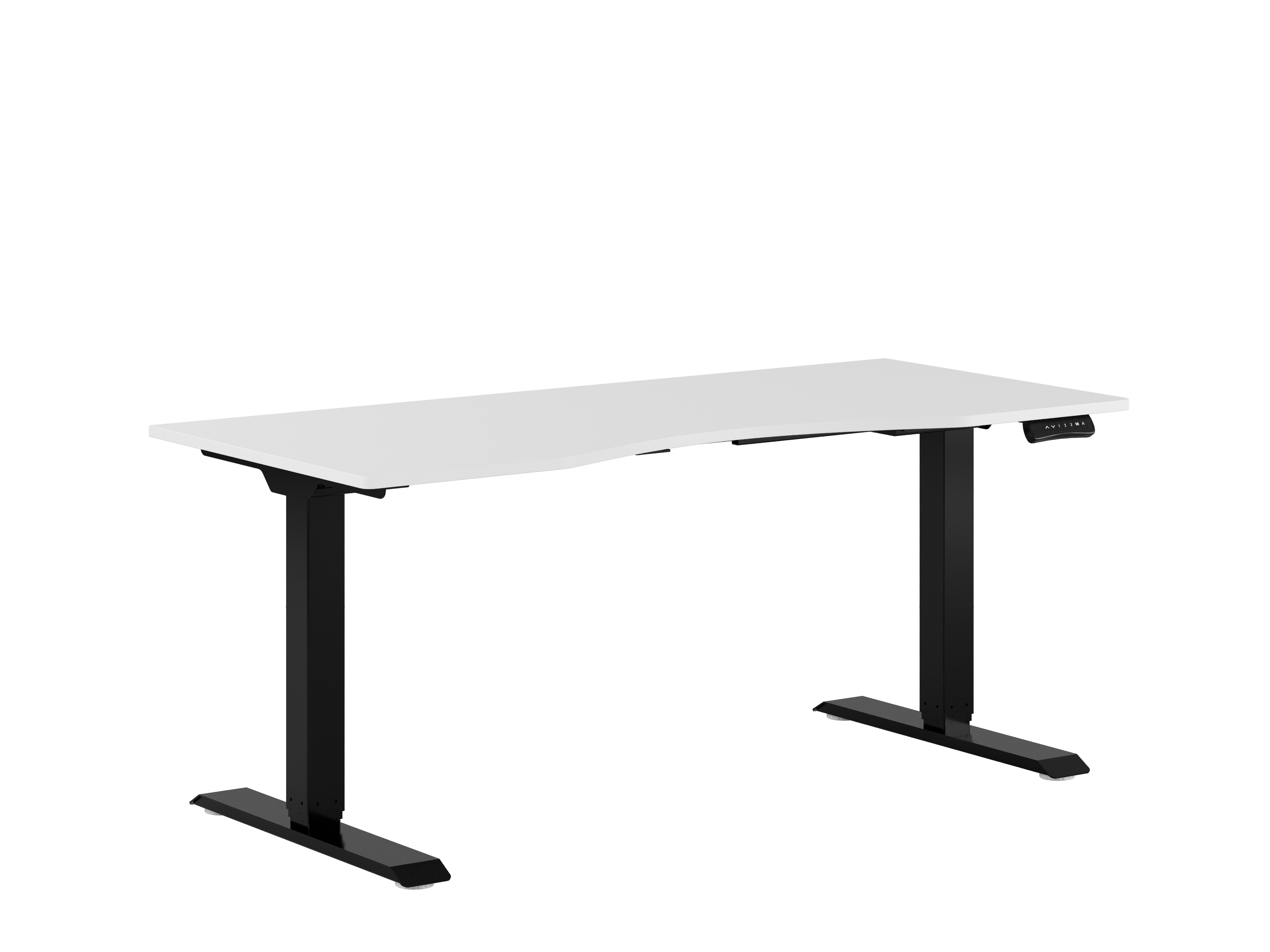 Premium Height Adjustable Table with 2 motors and belly cutout 160x80cm